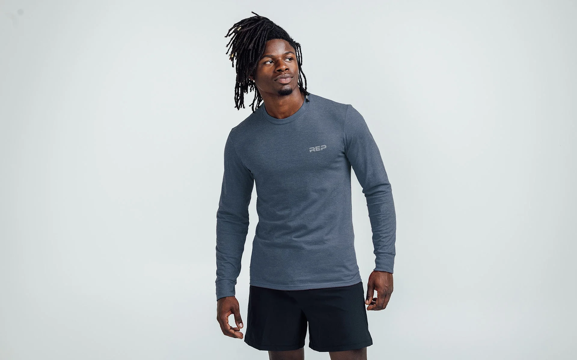 Men's REP® Long-Sleeve Tri-Blend Crew T-Shirt - Image 6